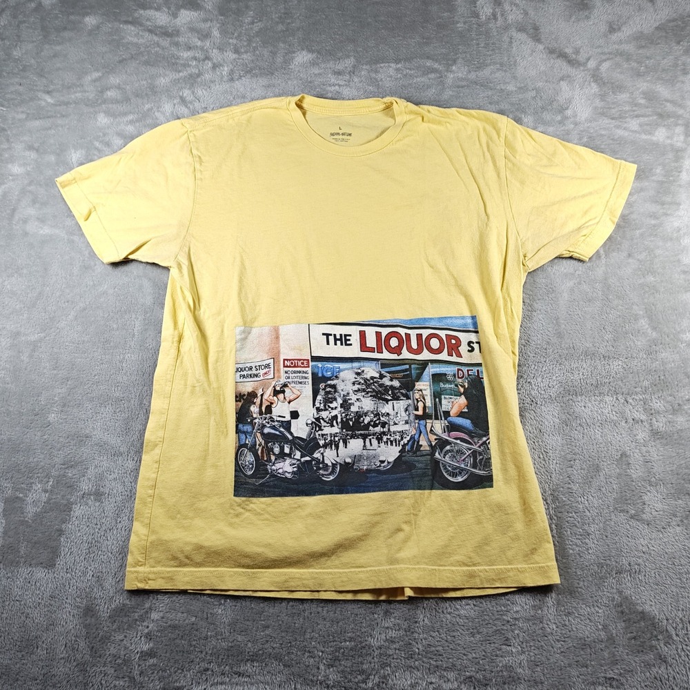Fucking Awesome Shirt Mens Large Yellow The Liquor Store Graphic Streetwear USA